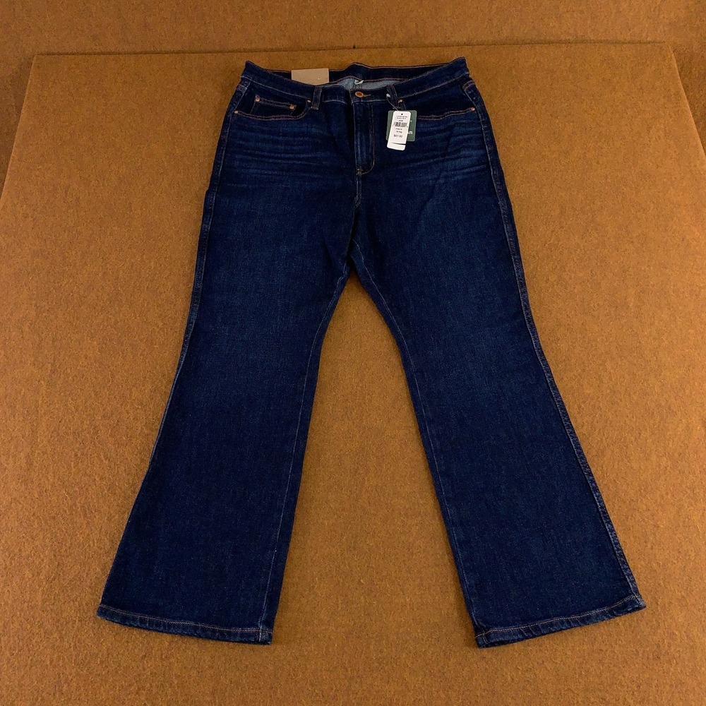 L.L.Bean Womens 16 R Indigo Ink Stretch Everyday High Rise Bootcut Jeans NWT